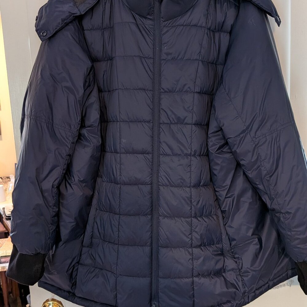 Navy Blue Long Puffy Coat